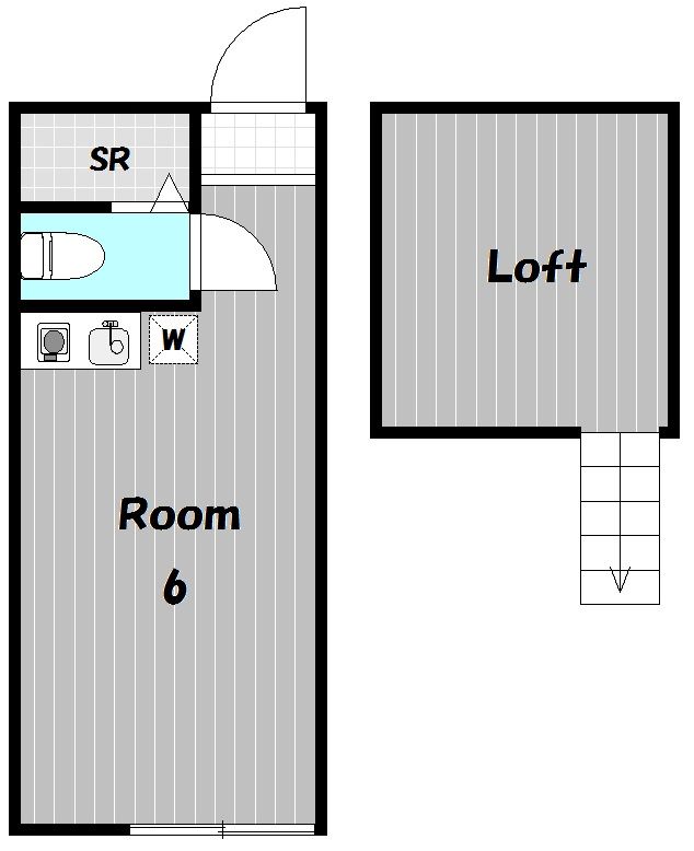 【間取】　居室とロフトスペース